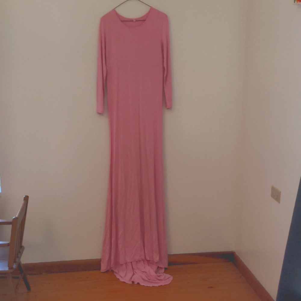 Pink Maternity Dress w/ Train